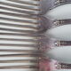 6 silver metal table forks by Boulenger, early 20th century