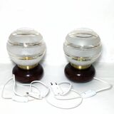 Par de lámparas de mesa. España, 1970s.