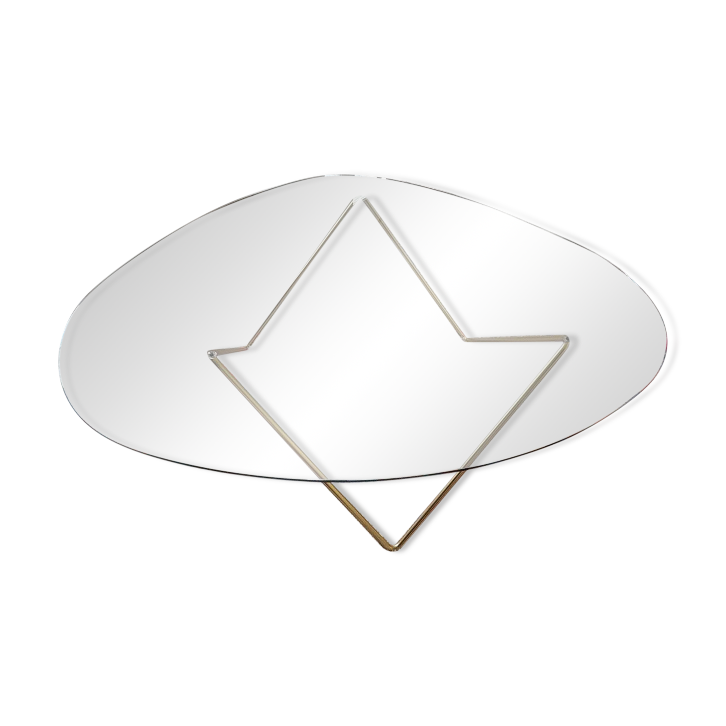 Table basse Pedrera Gubi verre laiton