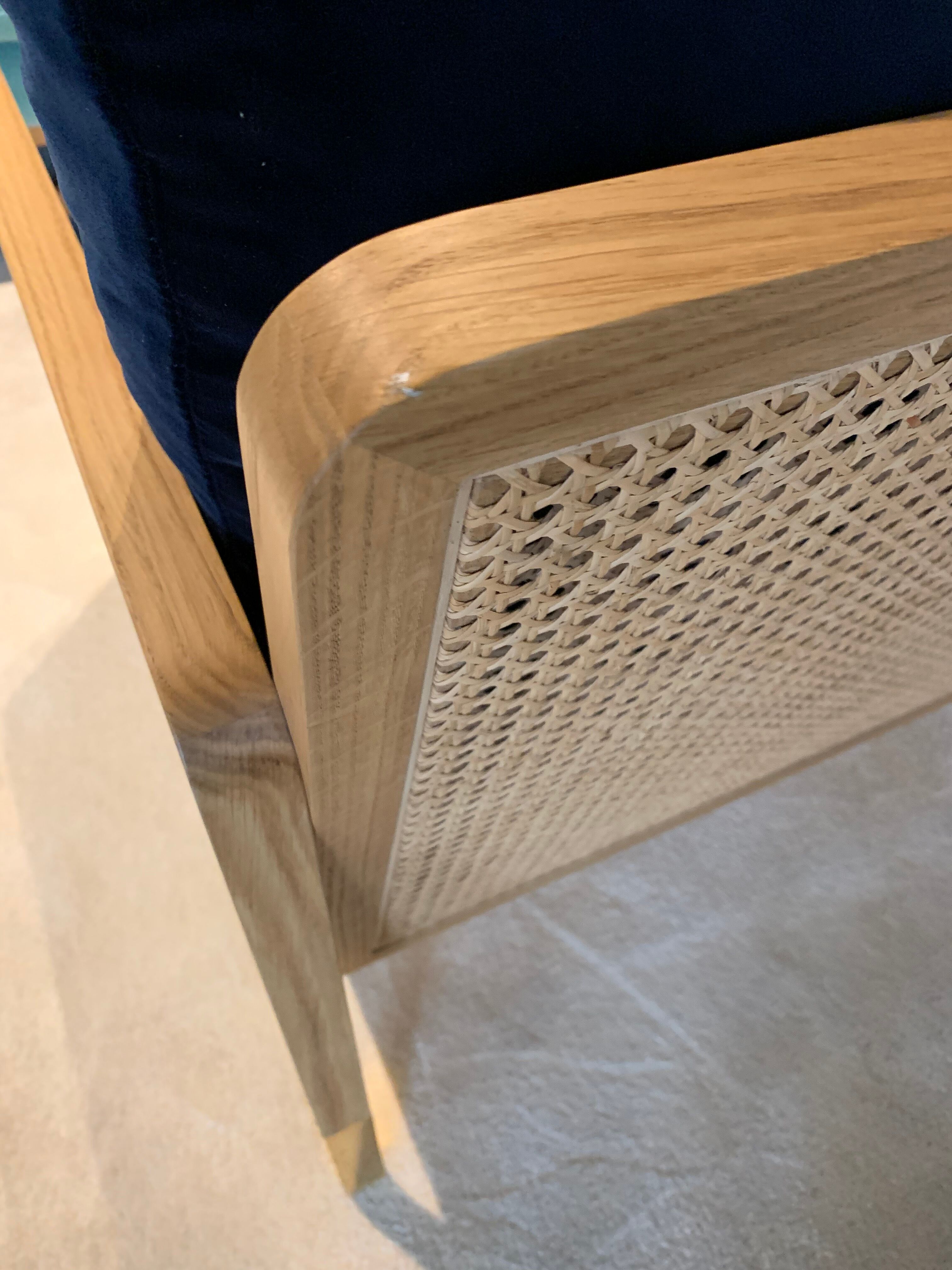Cannage armchair Navy Blue