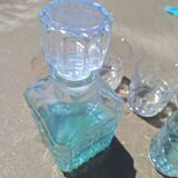 Vintage whiskey decanter and glasses