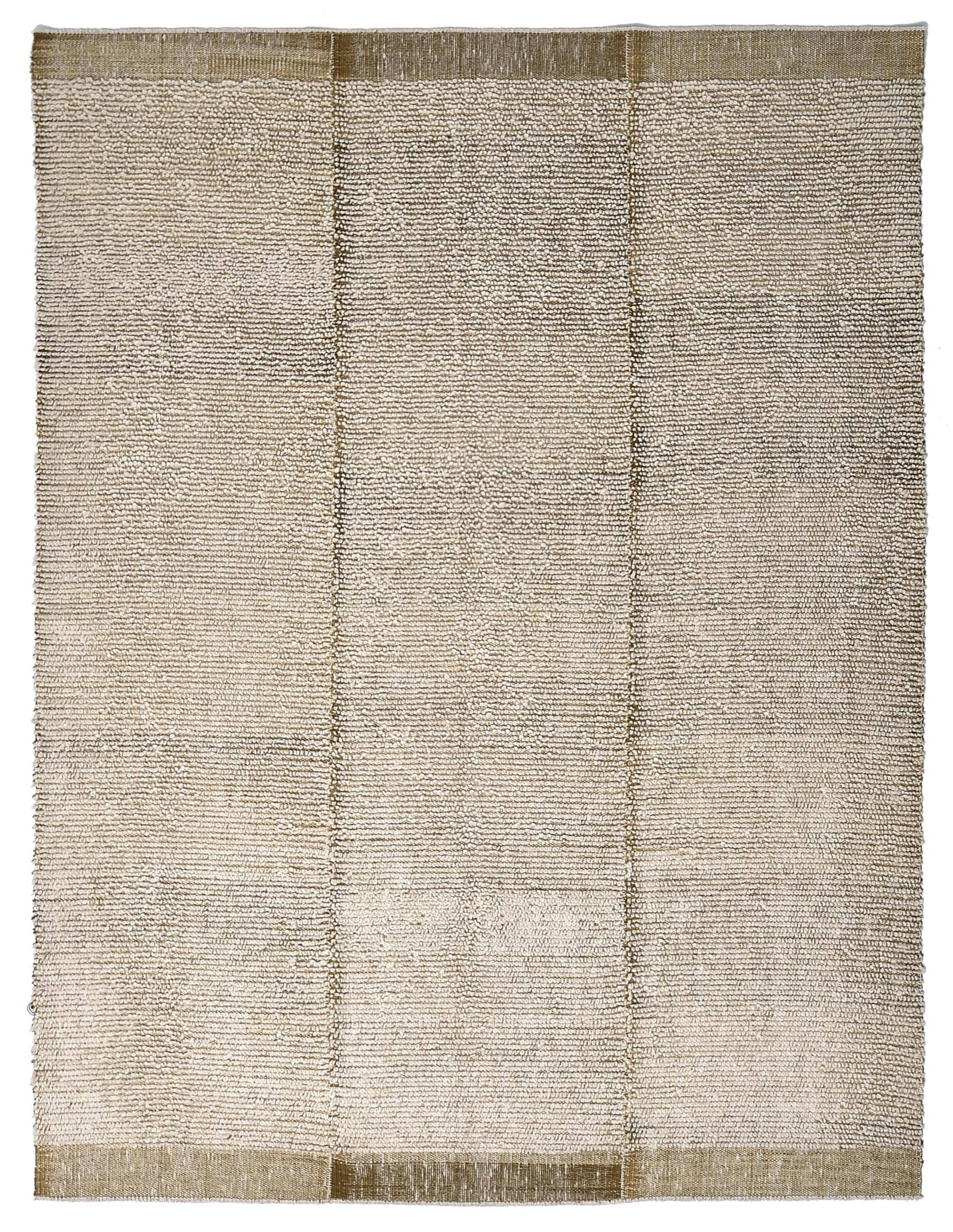Green Beige Wool Turkish Area Rug 209x292Cm SK 242139