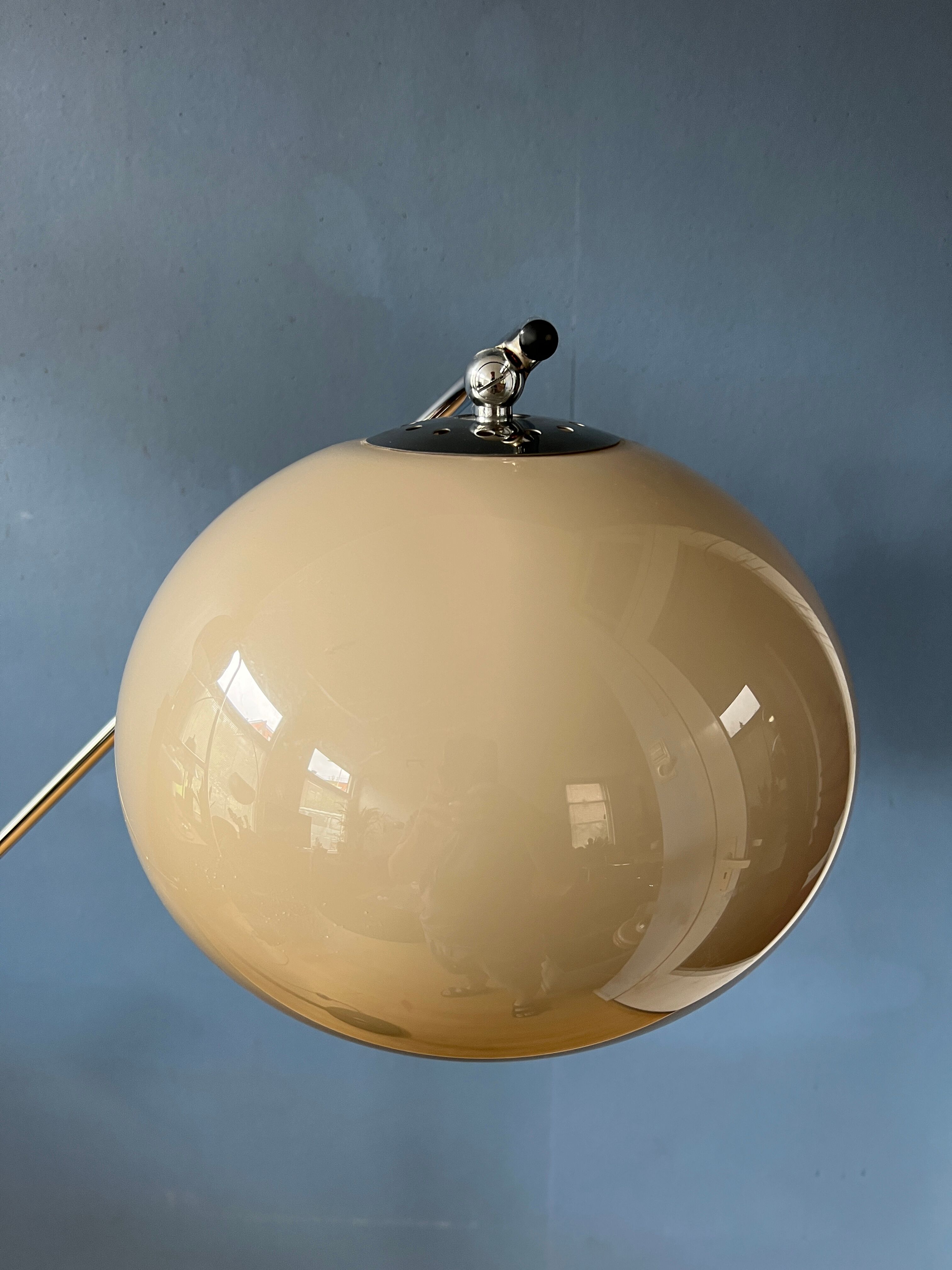 Vintage dijkstra mushroom swing arm space age floor lamp