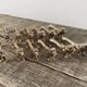 12 vintage gilded gold metal lion animal knife holders