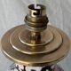 Pied de lampe multicolore et floral Gien Pivoines 1960