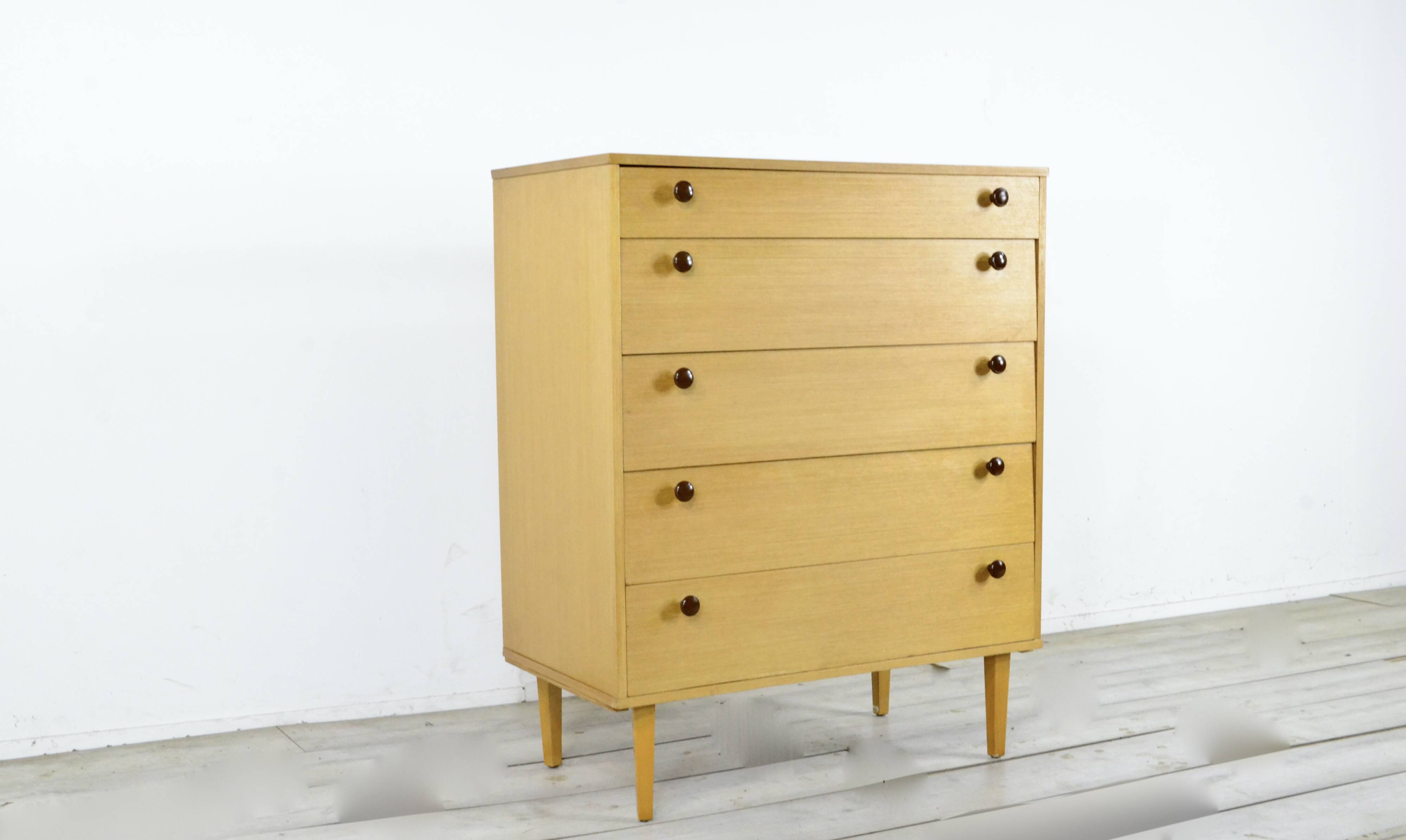 Midcentury 'Avalon' Teak Tallboy / Chest Of Drawers. Vintage Modern