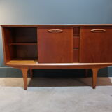 Teak enfilade with 2 sliding doors