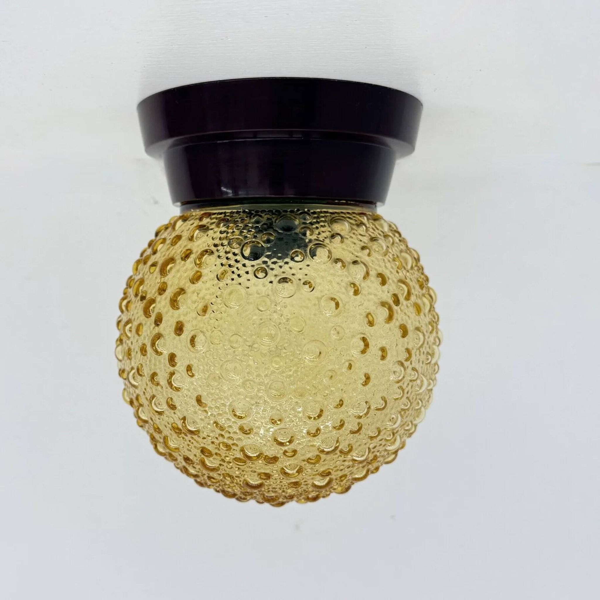 Plafonnier en verre bulle de design des années 50