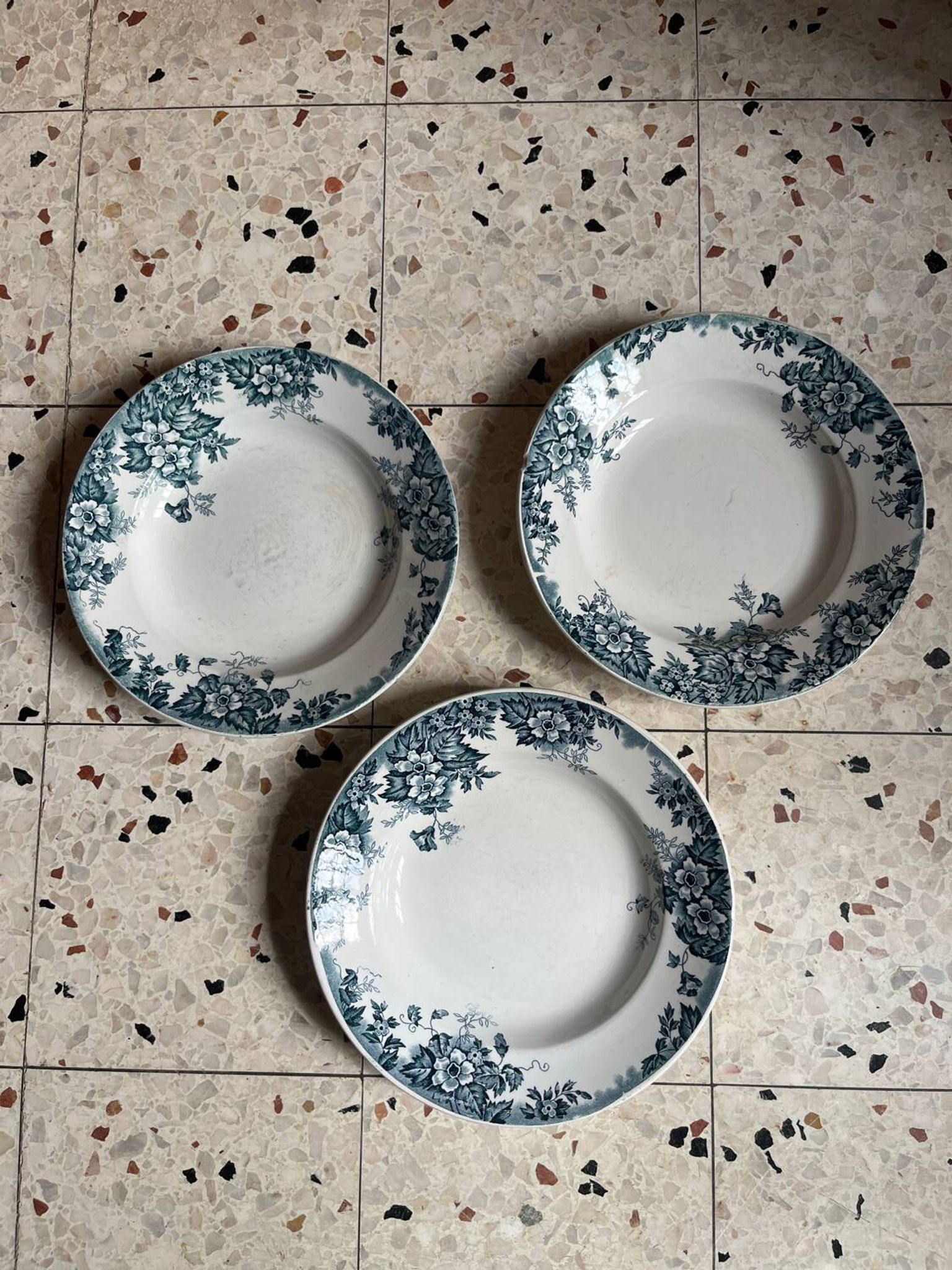 3 assiettes creuses Terre de Fer