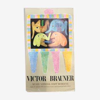 Exhibition poster by Victor Brauner, musée national d'art moderne, 1972