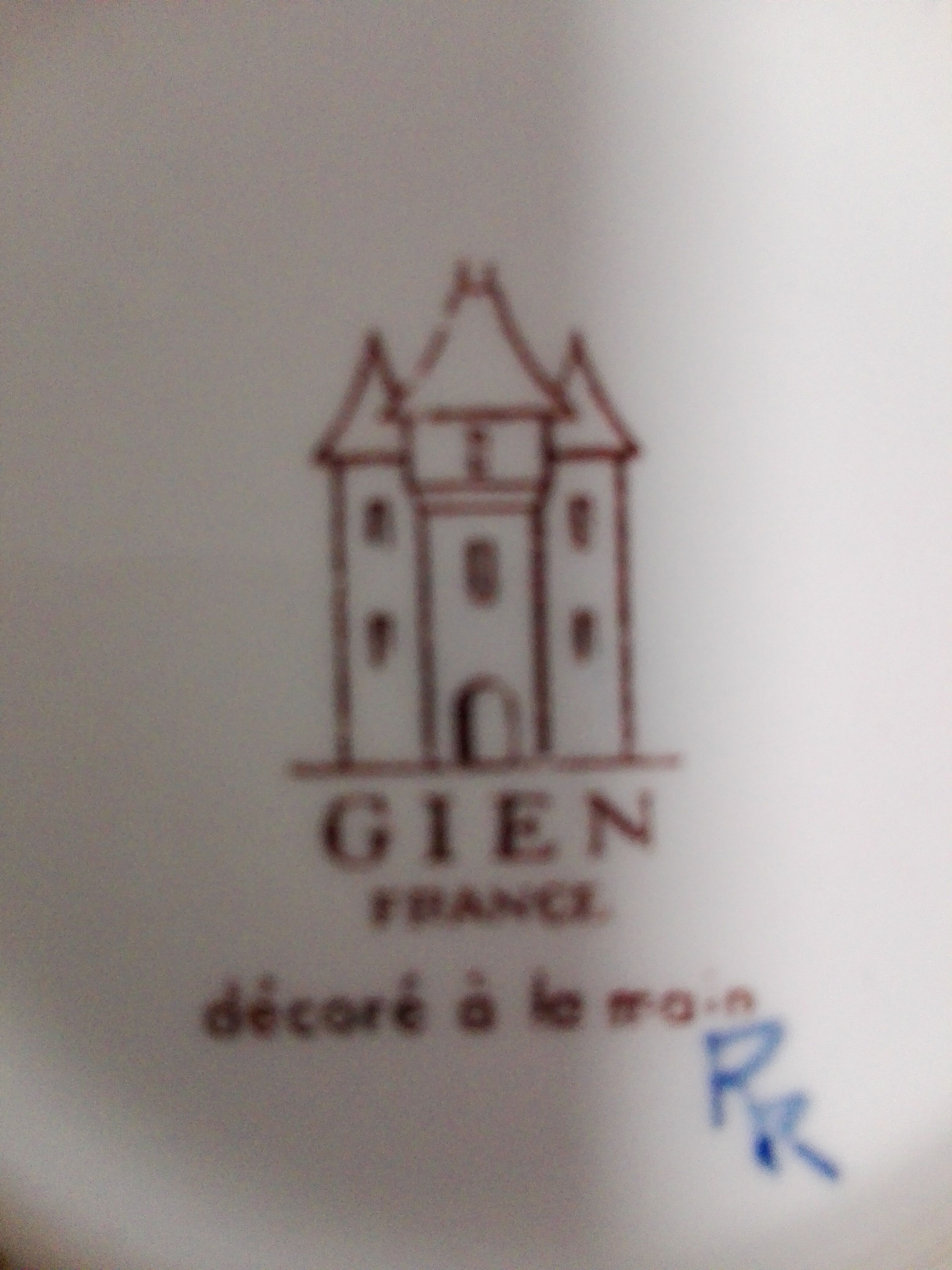 Small vase Gien model Peonies