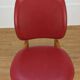 Bureau et chaise Baumann Pégase rouges, pieds compas