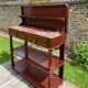 Console desserte acajou et marbre