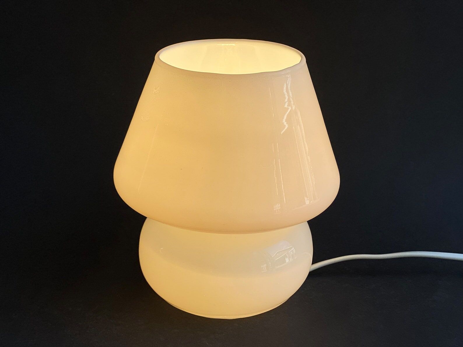 Vintage Murano glass mushroom table Lamp