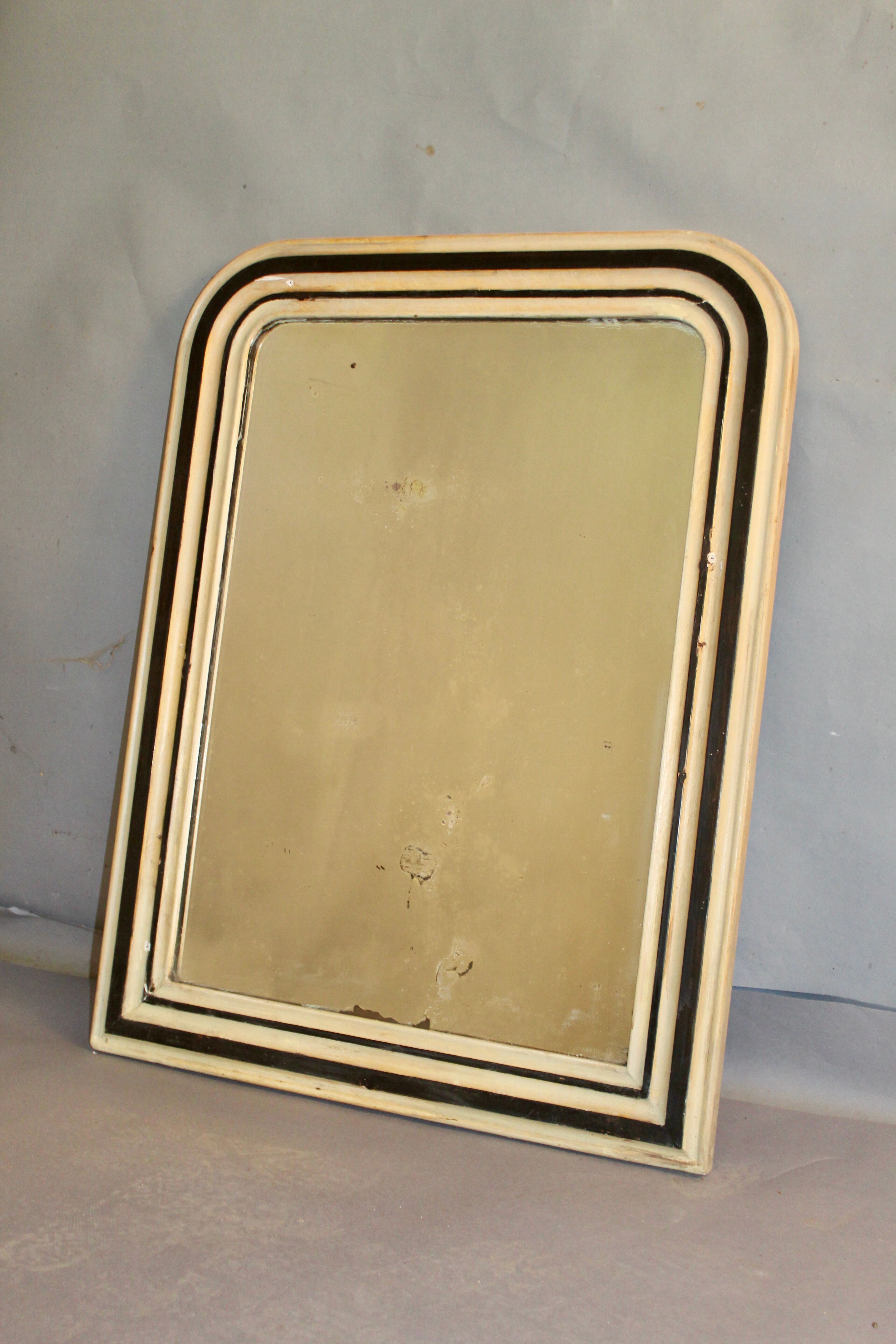 Mirror Louis Philippe Painted XIXth