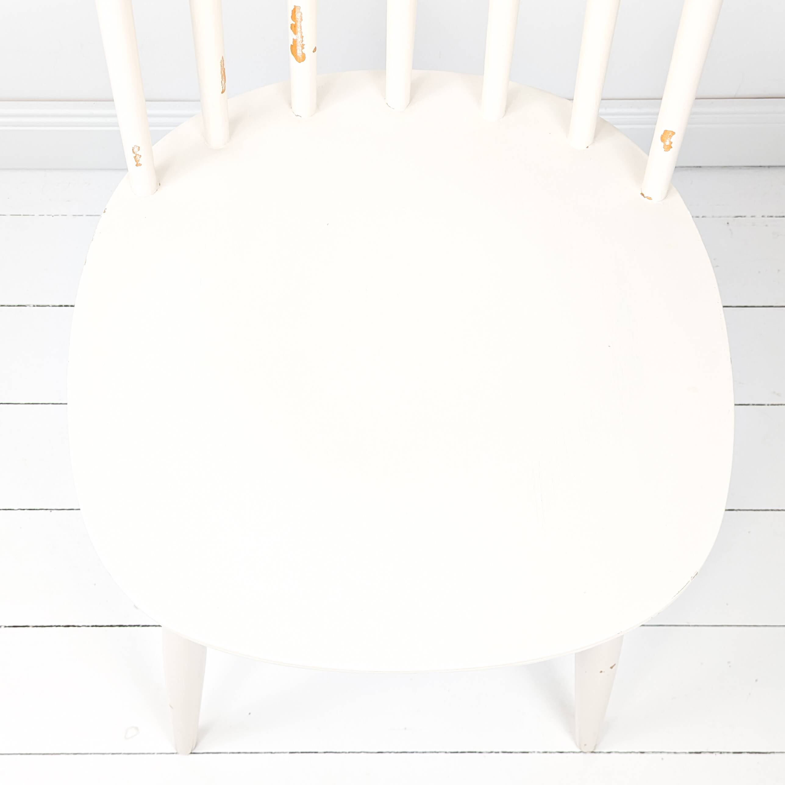 Chaise de soutien vintage blanc cassé Mid Century Retro Skandi Scandinave Kitchen Chair Salle à mang