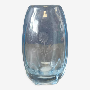 Vase bleuté