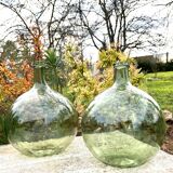 Lot de 2 dames-jeanne anciennes 2L