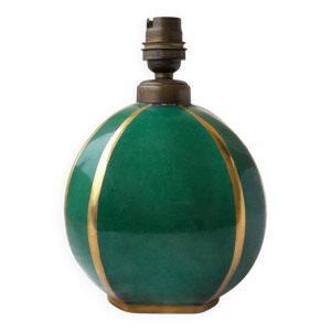 Pied de lampe vert en