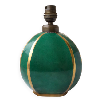 Green ceramic lamp base