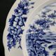 Lot de 4 assiettes en porcelaine Pyroblan au décor vintage bleu et blanc