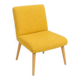 Yellow fabric armchair