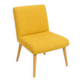 Yellow fabric armchair