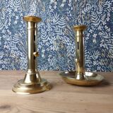 Pair of brass candlesticks