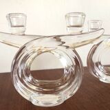 Paire de bougeoirs cristal de Vannes