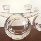 Pair of crystal candle holders of Vannes
