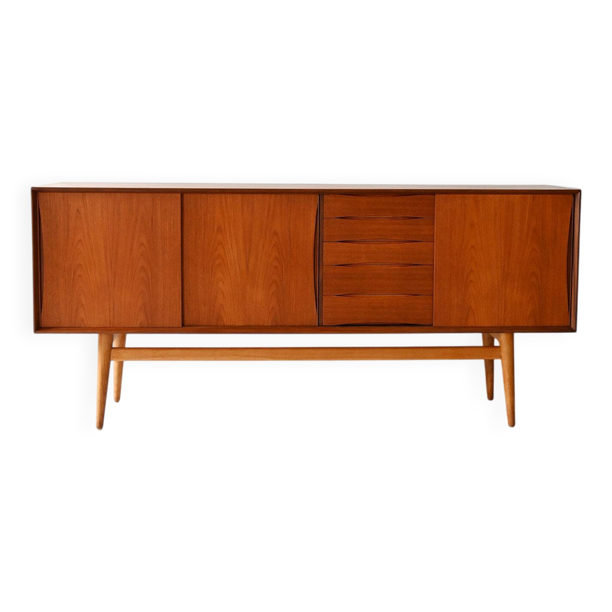 Vintage Scandinavian Teak Sideboard with Drawers
