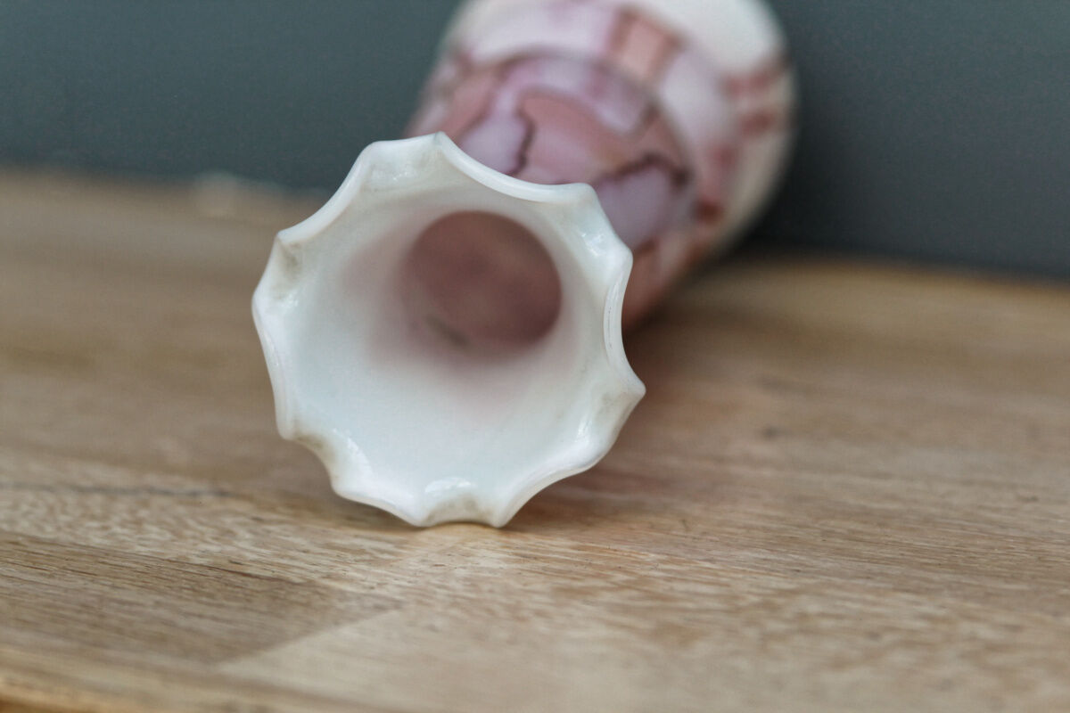 Opaline collar vase
