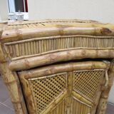 Bamboo and rattan chest of drawers