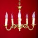 French 5 light quality bronze chandelier scroll acanthus leaf arms