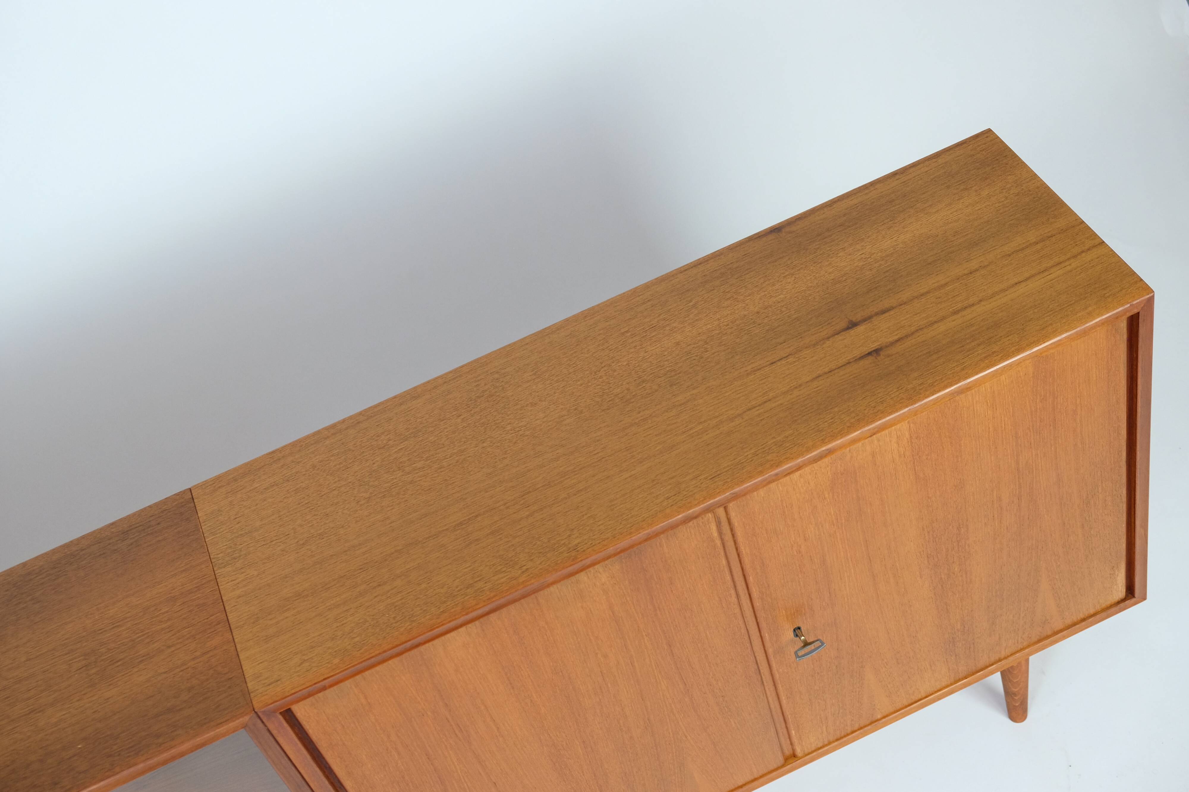 Midcentury teak sideboard vitrine lowboard 60er vintage 70er 60s