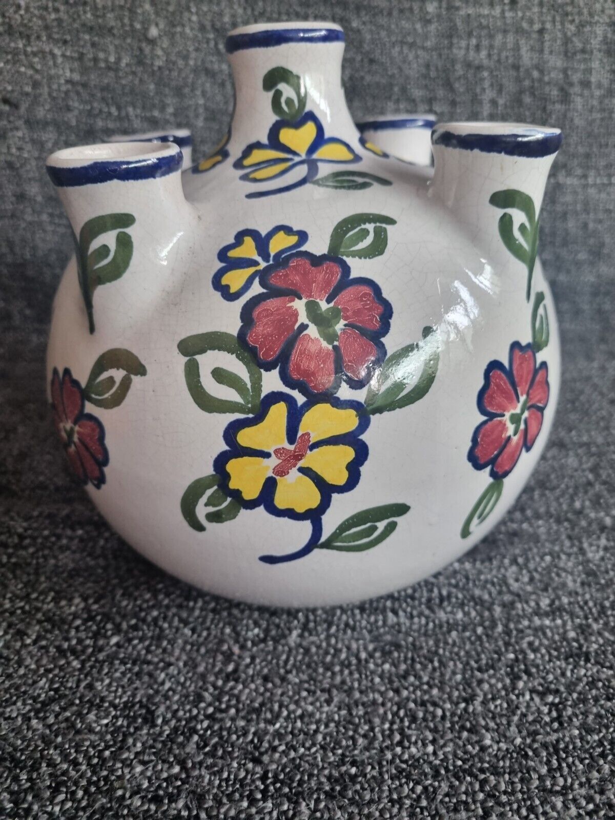 Vase pique flowers floral motif orchies moulin 7 g.123