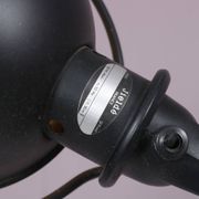 1950s Table clamp lamp in black metal, recent edition model SI332/ Jieldé,