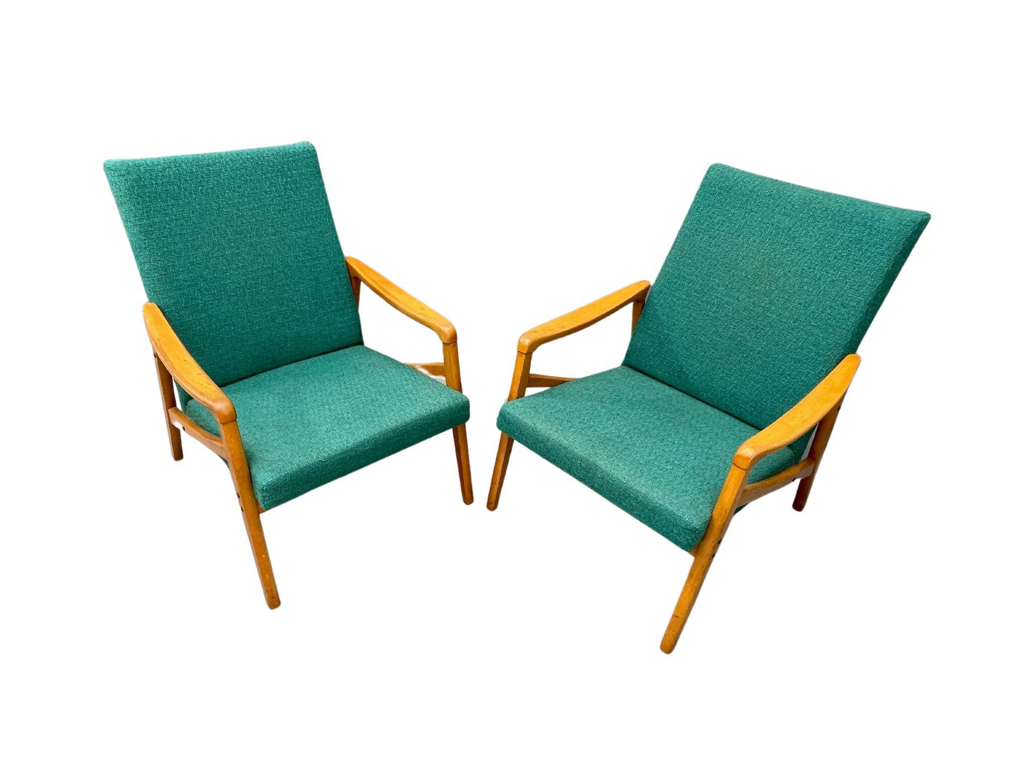 Paire de fauteuils vintage par Jiří Jiroutek pour Interiér Praha, 1960