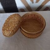 Woven bamboo jewelry box