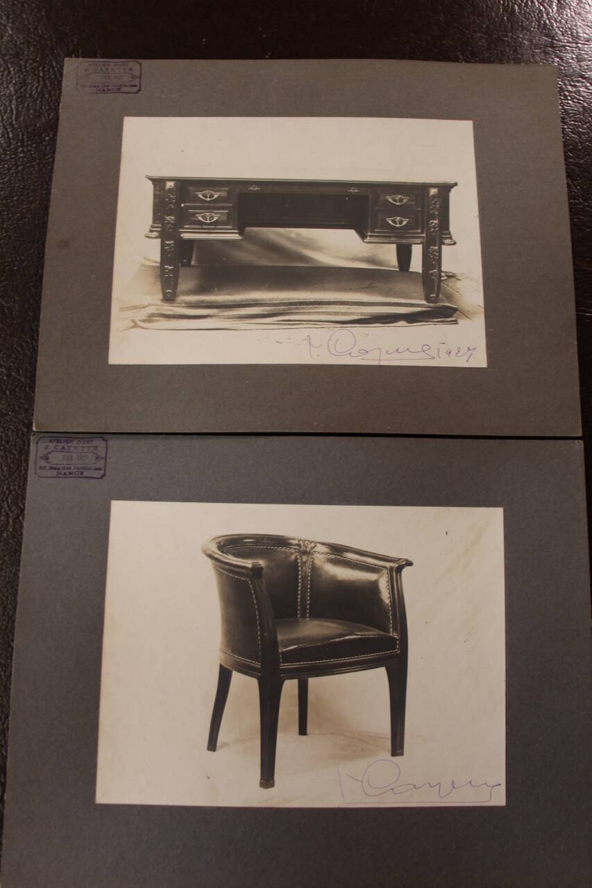 Art Deco flat desk and executive chair by Jules Cayette