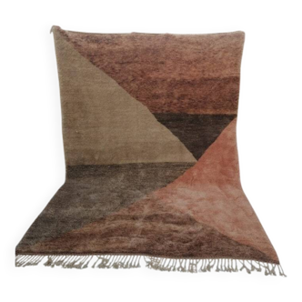 Tapis azilal marron tissé en laine naturel taille 150×250