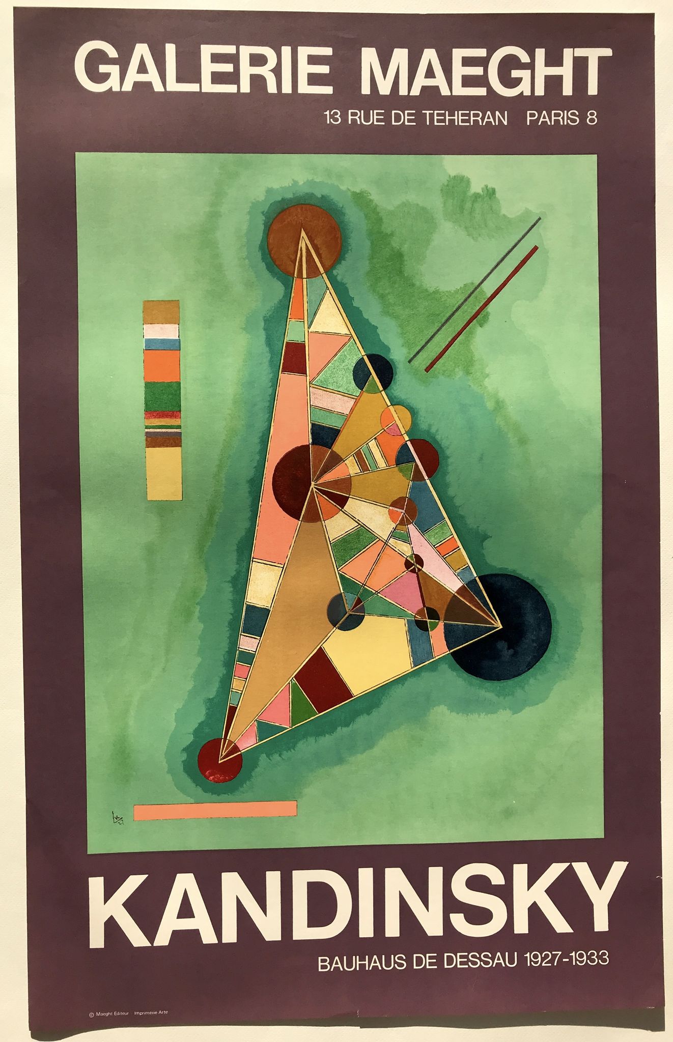 Original exhibition poster KANDINSKY, Galerie Maeght / Bauhaus de Dessau, 1965