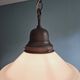 Philips Art Deco pendant light in white conical opaline, 1920s-30s