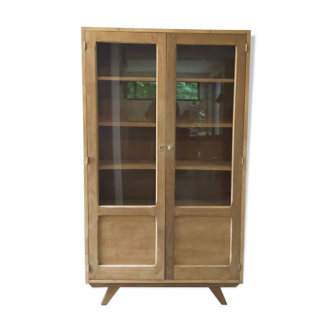 Renovated old solid wood display case
