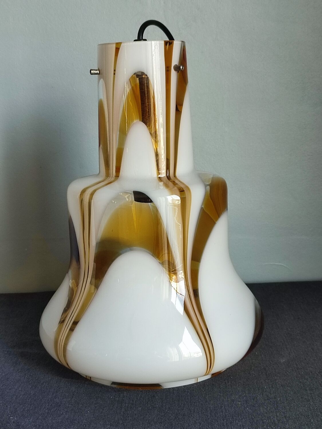 Vintage blown glass pendant lamp/chandelier