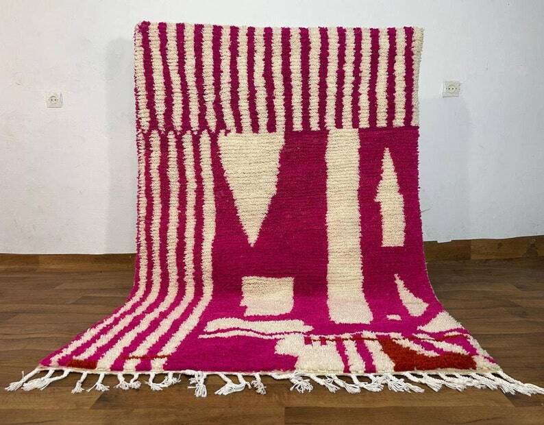 Moroccan wool rug 200cm x 100cm