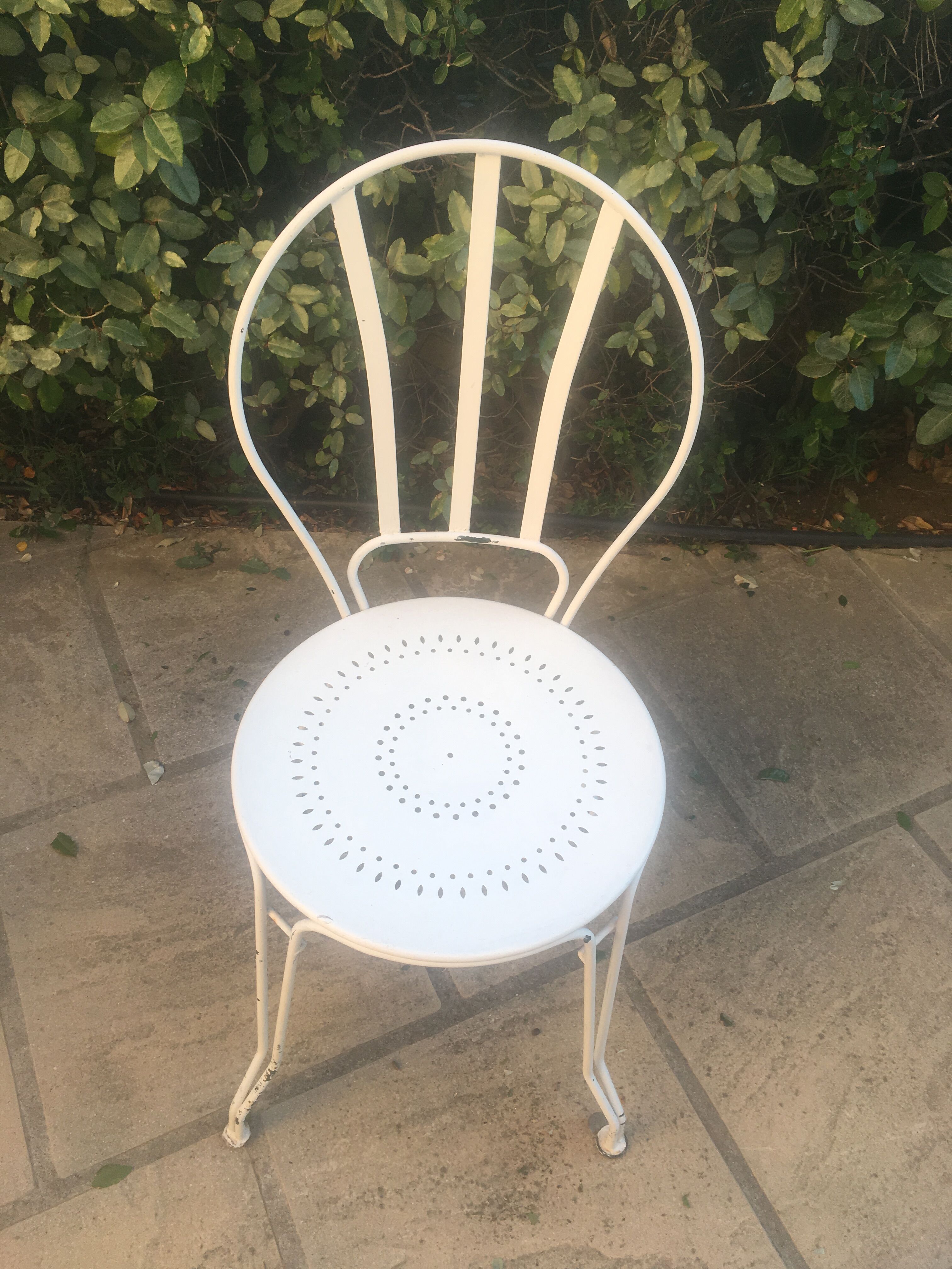 Wrought iron garden furniture