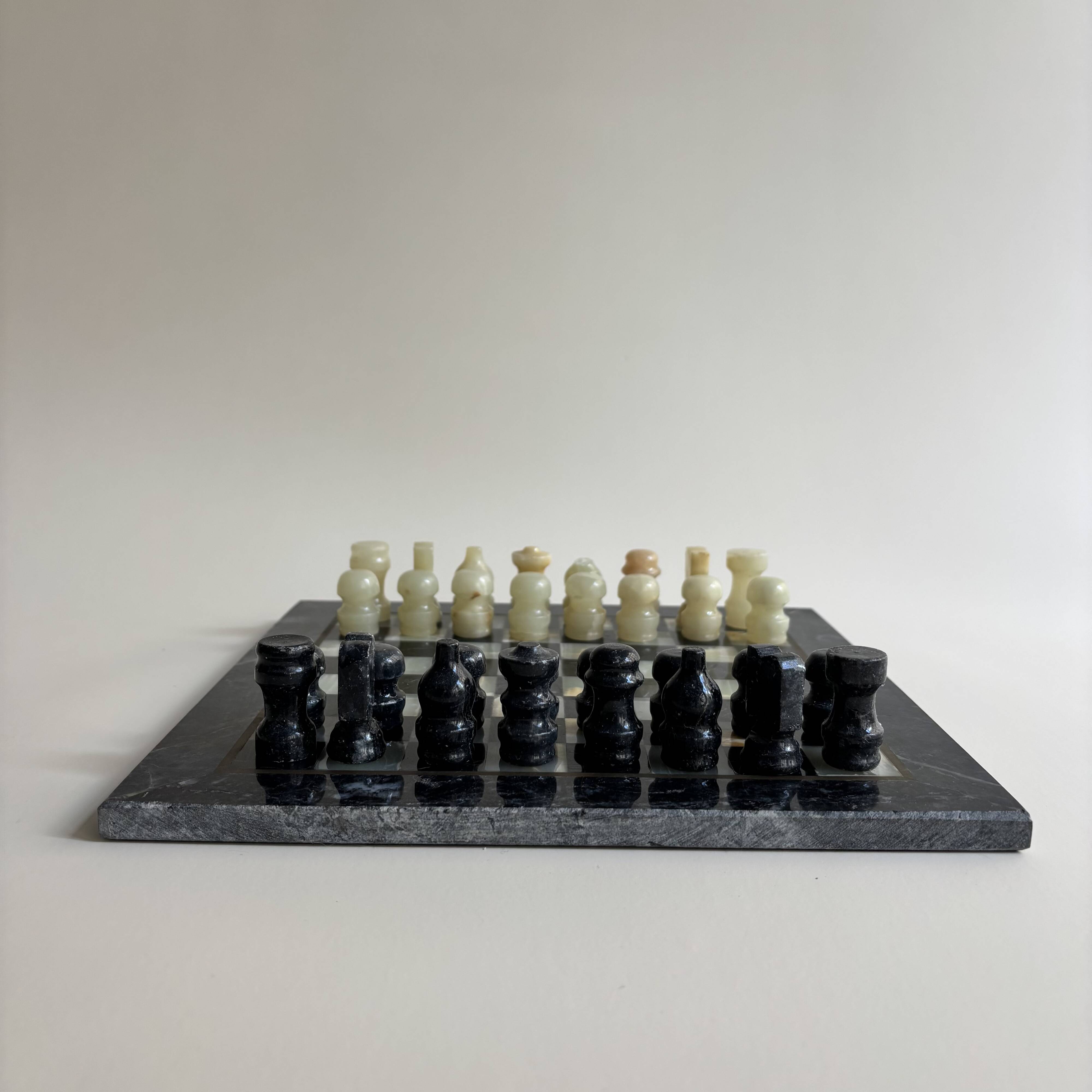 Vintage marble chess set