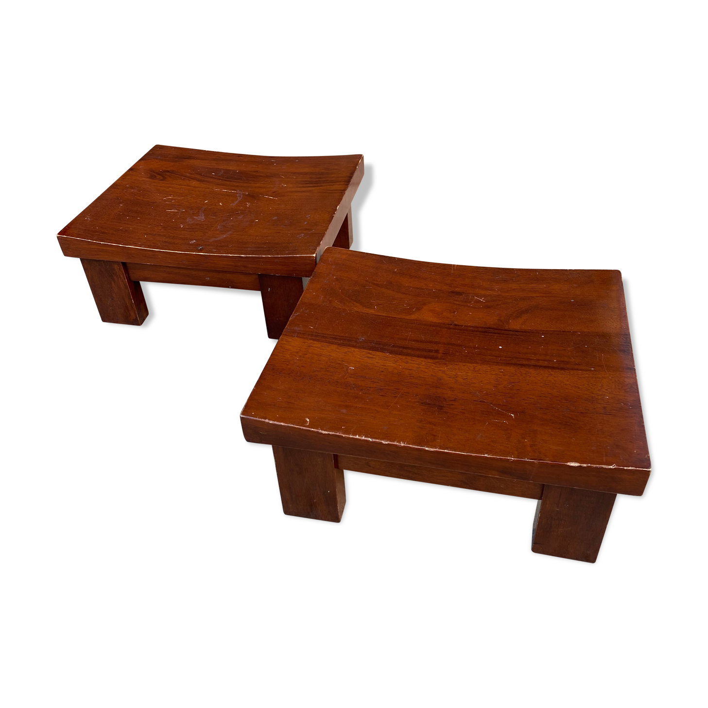 Pair of Asian bedsides