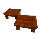 Pair of Asian bedsides